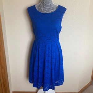 Alfani fit and flare lace dress